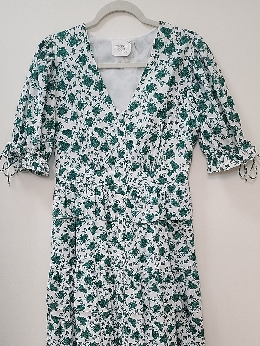 Tuckernuck Hyacinth House Irenea Midi Dress Kelly green white floral Size Small - Picture 7 of 16